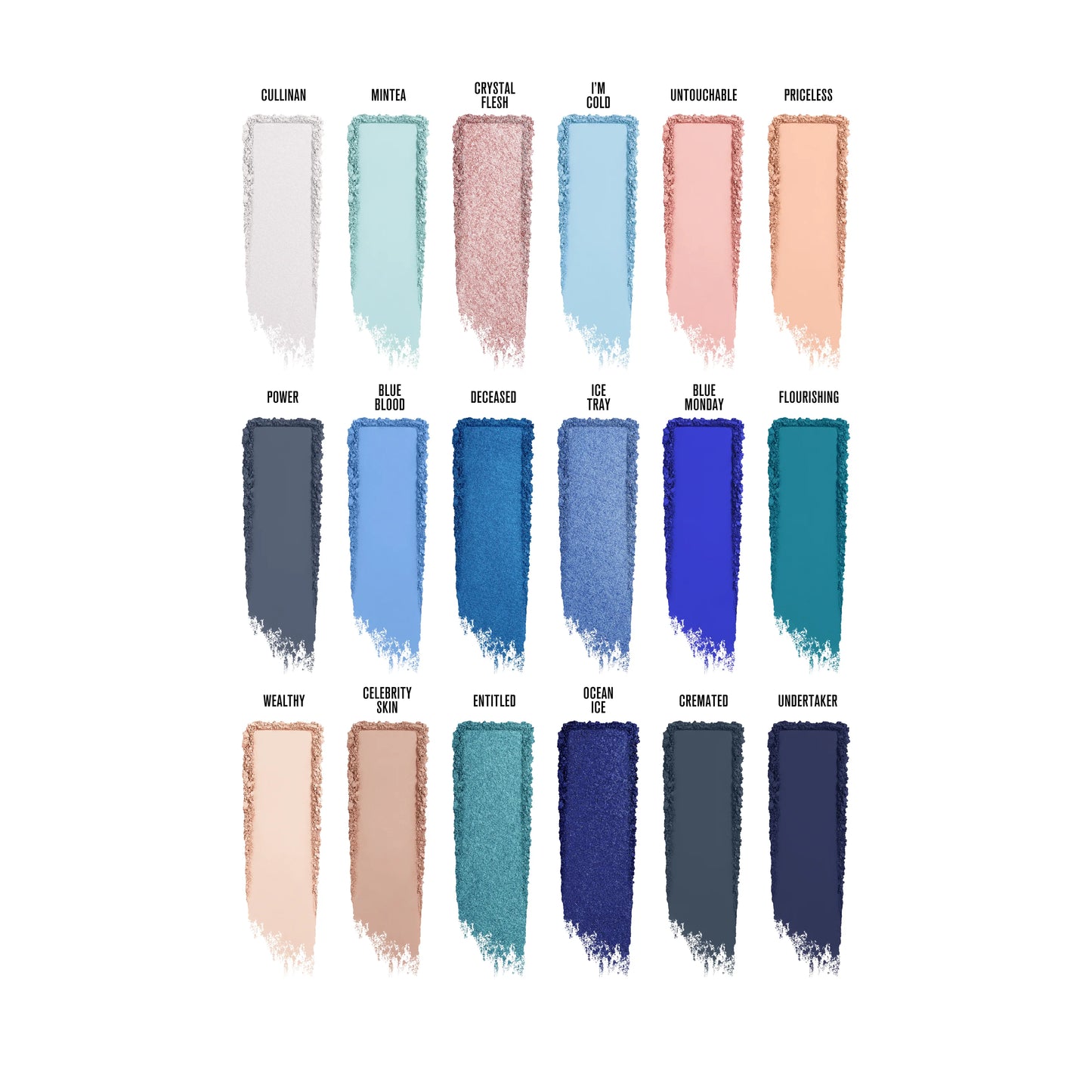 Blue Blood Jeffree Star Paleta de sombras maquillaje profesional