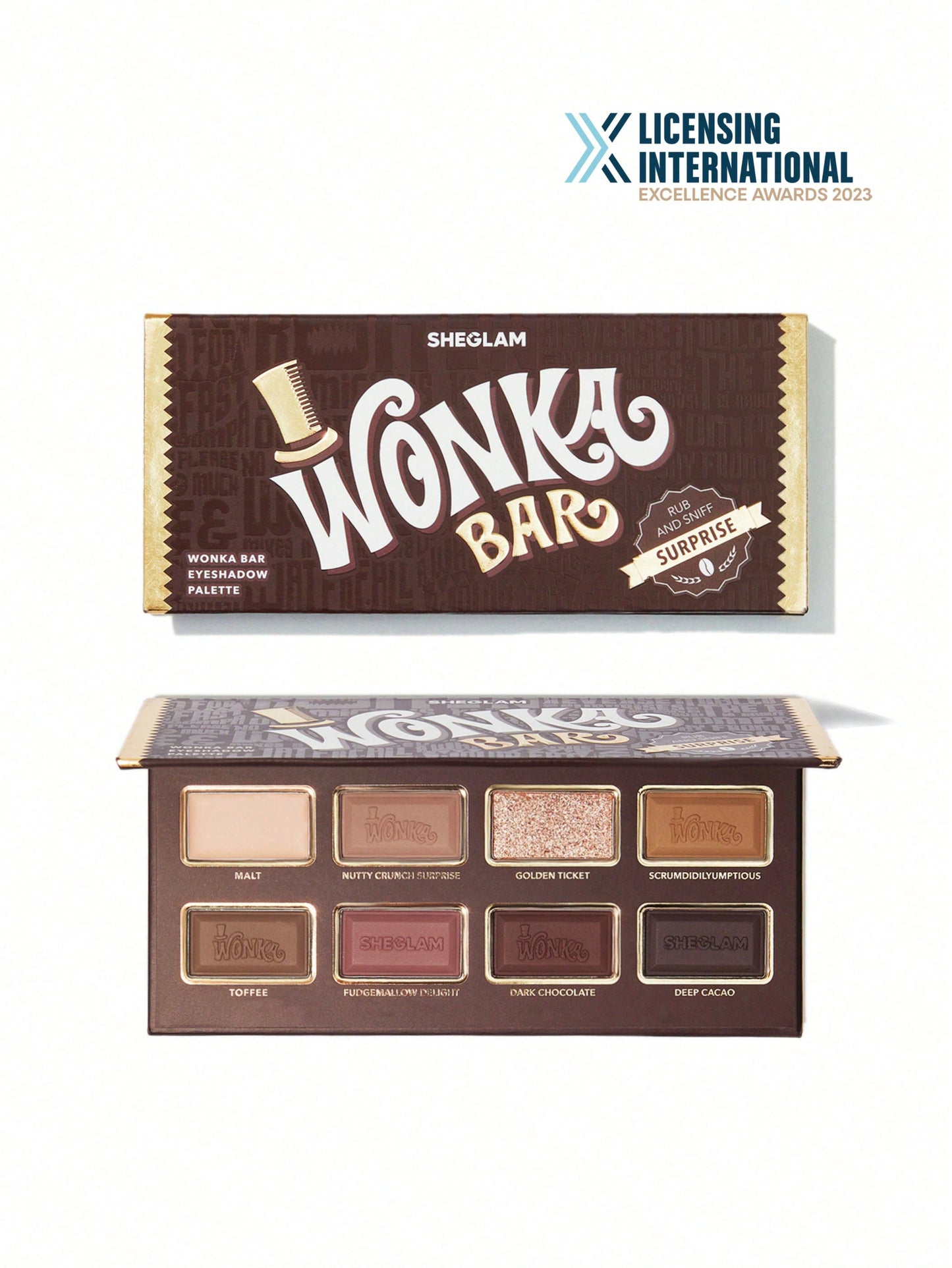 Paleta de sombras Willy Wonka She Glam Chocolate tonos cafes