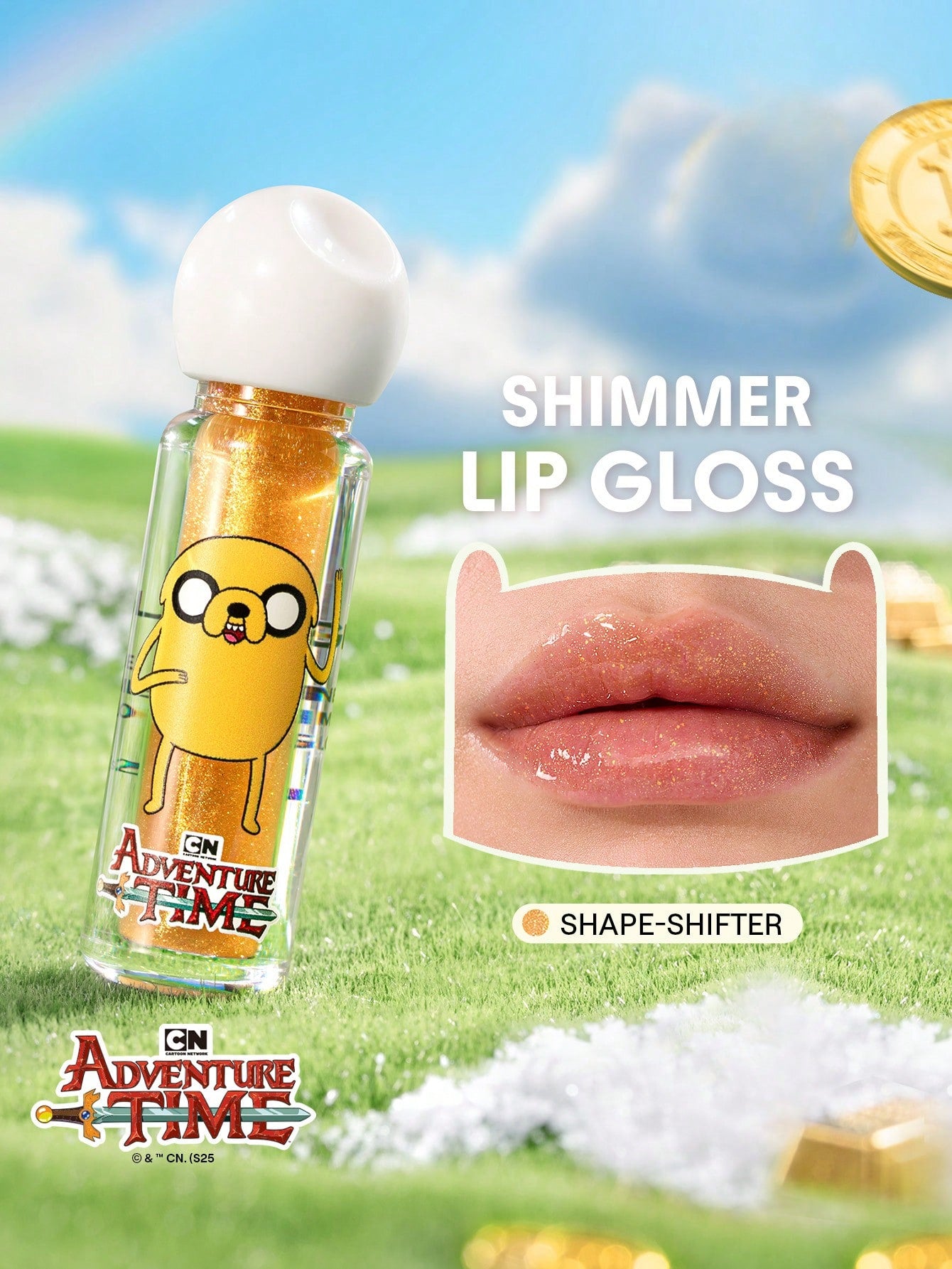 Labial Gloss Ultra Glitter Hora de aventura SHEGLAM Shimmery Lip Gloss-Frosty