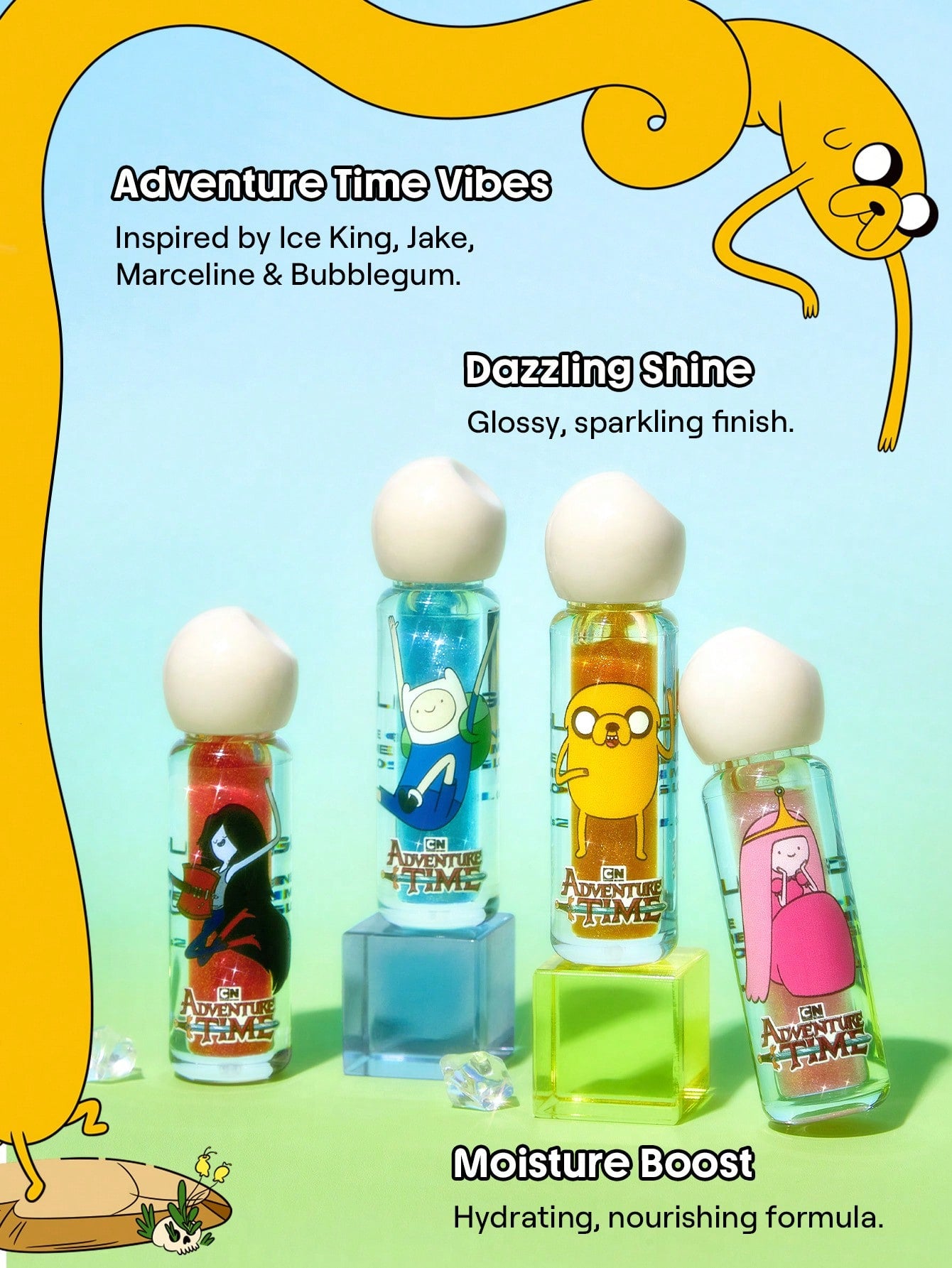 Labial Gloss Ultra Glitter Hora de aventura SHEGLAM Shimmery Lip Gloss-Frosty