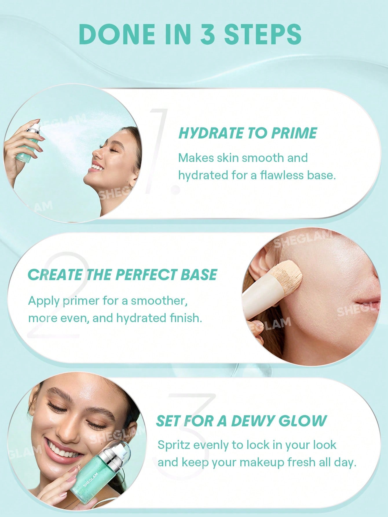 Primer y fijador preparador Hidratante SHEGLAM Good Grip Hydrating Prime & Set Spray