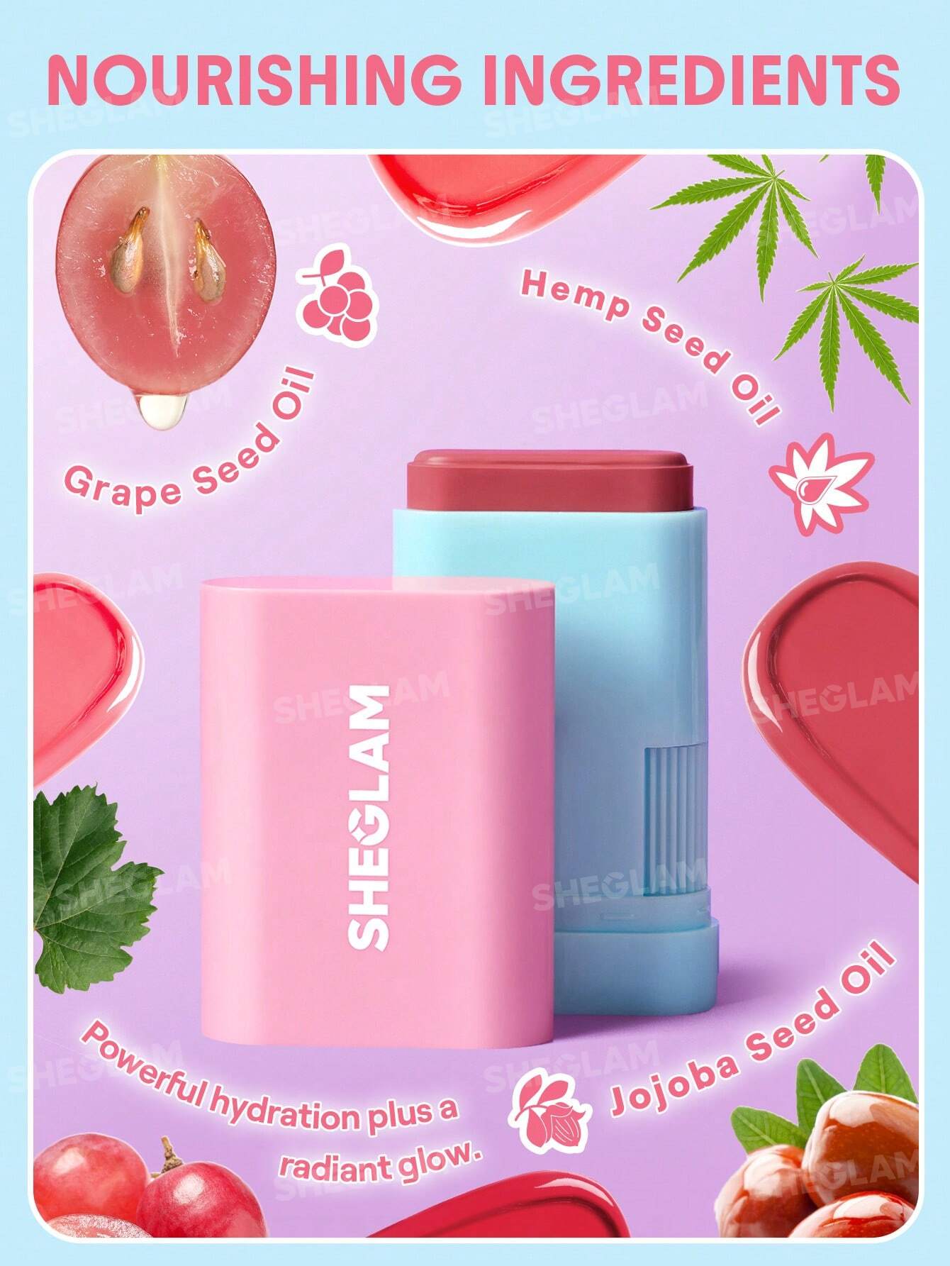 Rubor en Barra Glass Glow Blush Stick SHEGLAM
