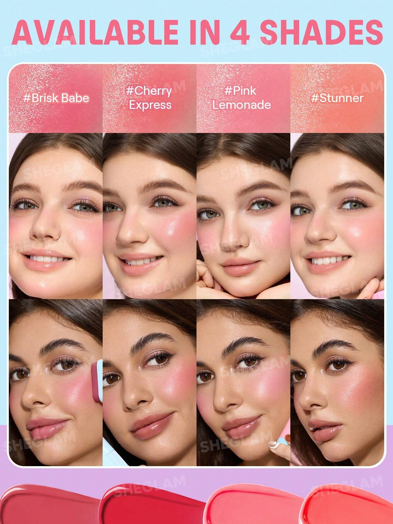 Rubor en Barra Glass Glow Blush Stick SHEGLAM