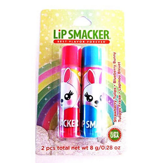 Par de Bálsamos – Strawberry Tulips & Blueberry Bunny, Duo de Conejos LipSmacker