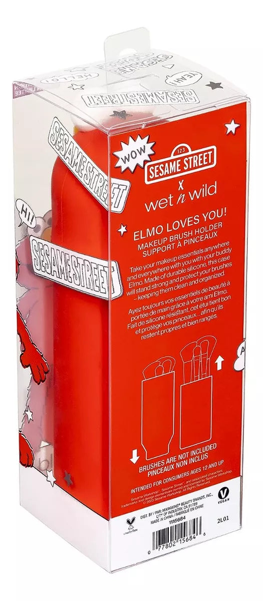 Contenedor de brochas Elmo Loves You wet n wild x sesame street