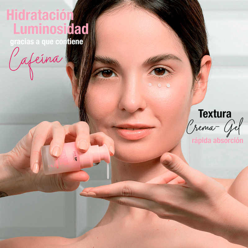 Gel para contorno de ojos de cafeinna Pink UP