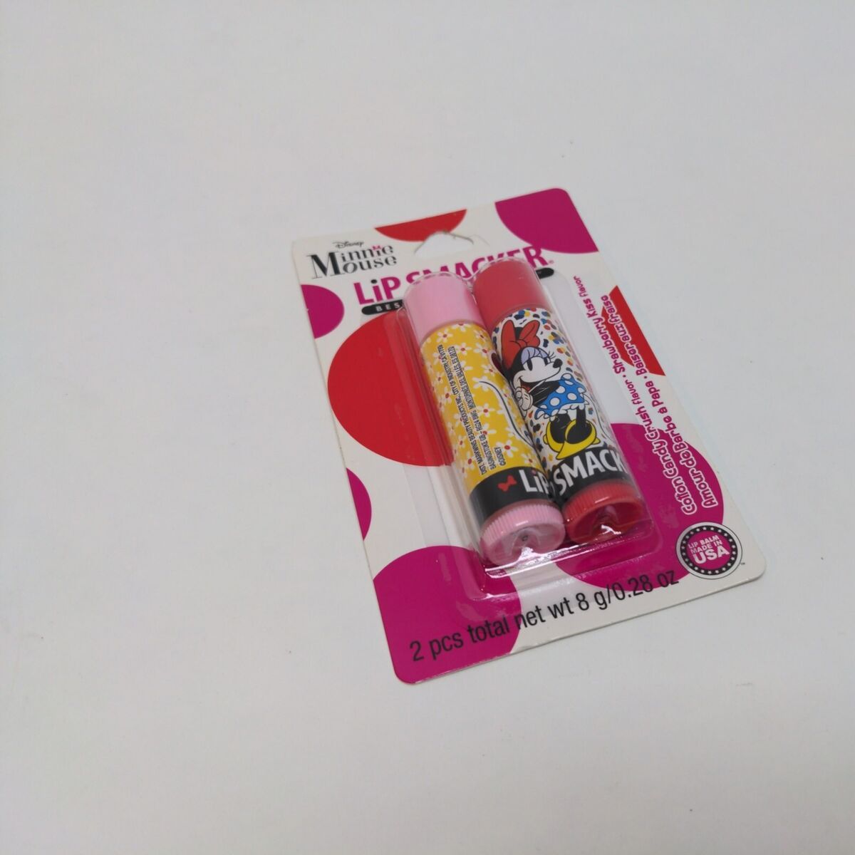 Par de Bálsamos – Cotton Candy Crush & Strawberry Kiss, Duo de Minnie Mouse LipSmacker