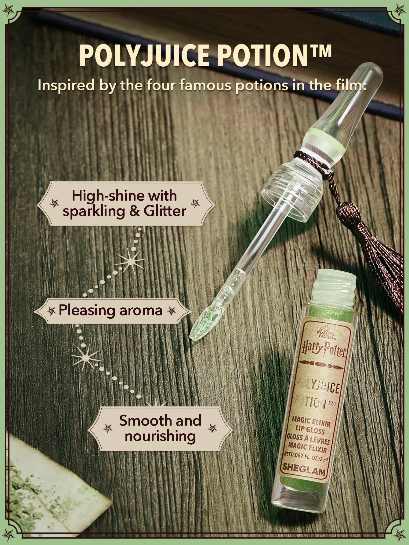 Libro de pociones Harry Potter labiales Harry Potter™ X SHEGLAM Juego de brillos labiales Bewitching Brews