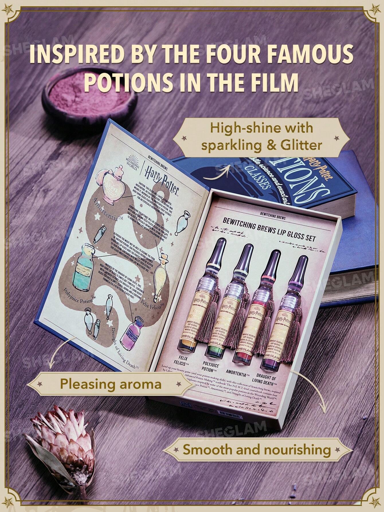 Libro de pociones Harry Potter labiales Harry Potter™ X SHEGLAM Juego de brillos labiales Bewitching Brews
