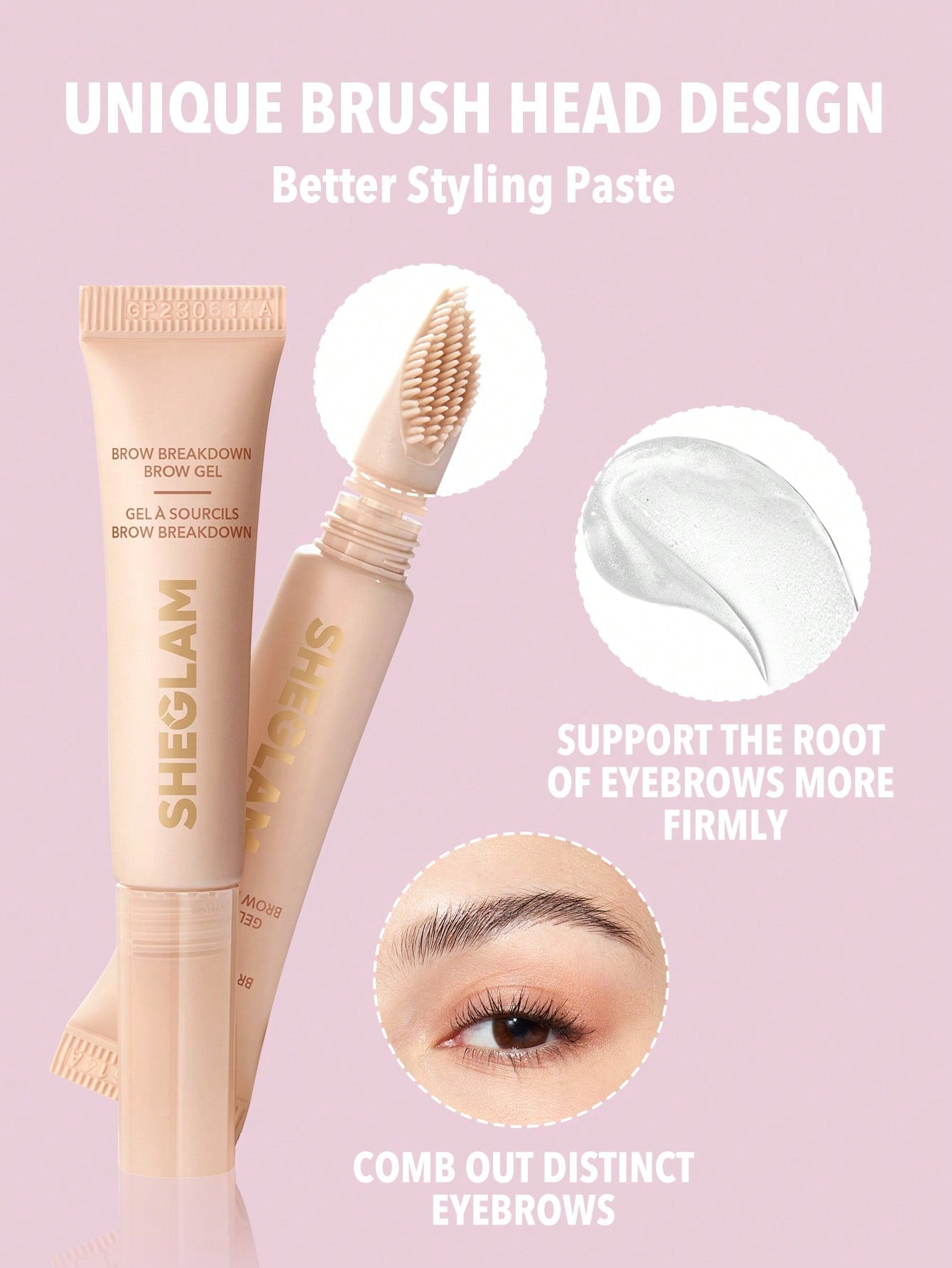Gel de cejas SHE GLAM Brow Breakdown Brow Gel