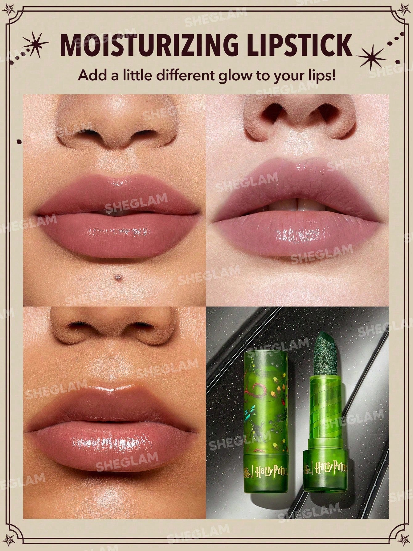 Labial hidratante Harry Potter™ X SHEGLAM Lápiz labial con purpurina de Gifted Herbologist