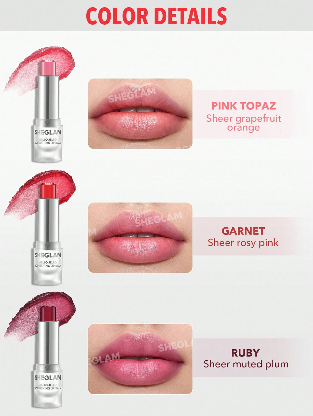 Mello jello nourishing lip balm Sheglam