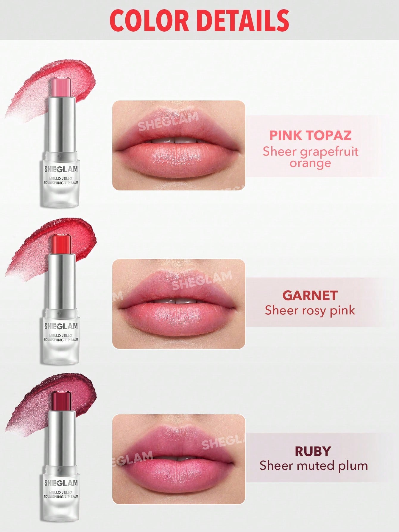 Mello jello nourishing lip balm Sheglam