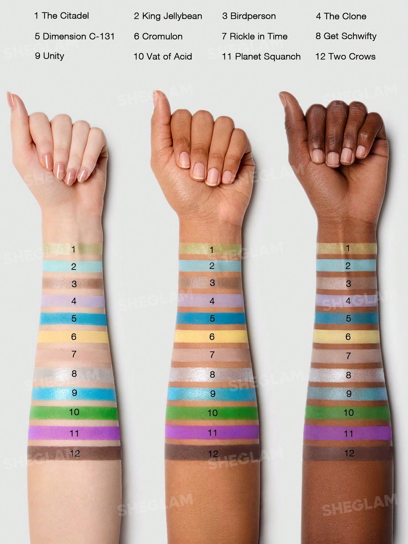 Paleta de sombras Rick and Morty X SHEGLAM The Meaning(Lessness) Of Life Palette