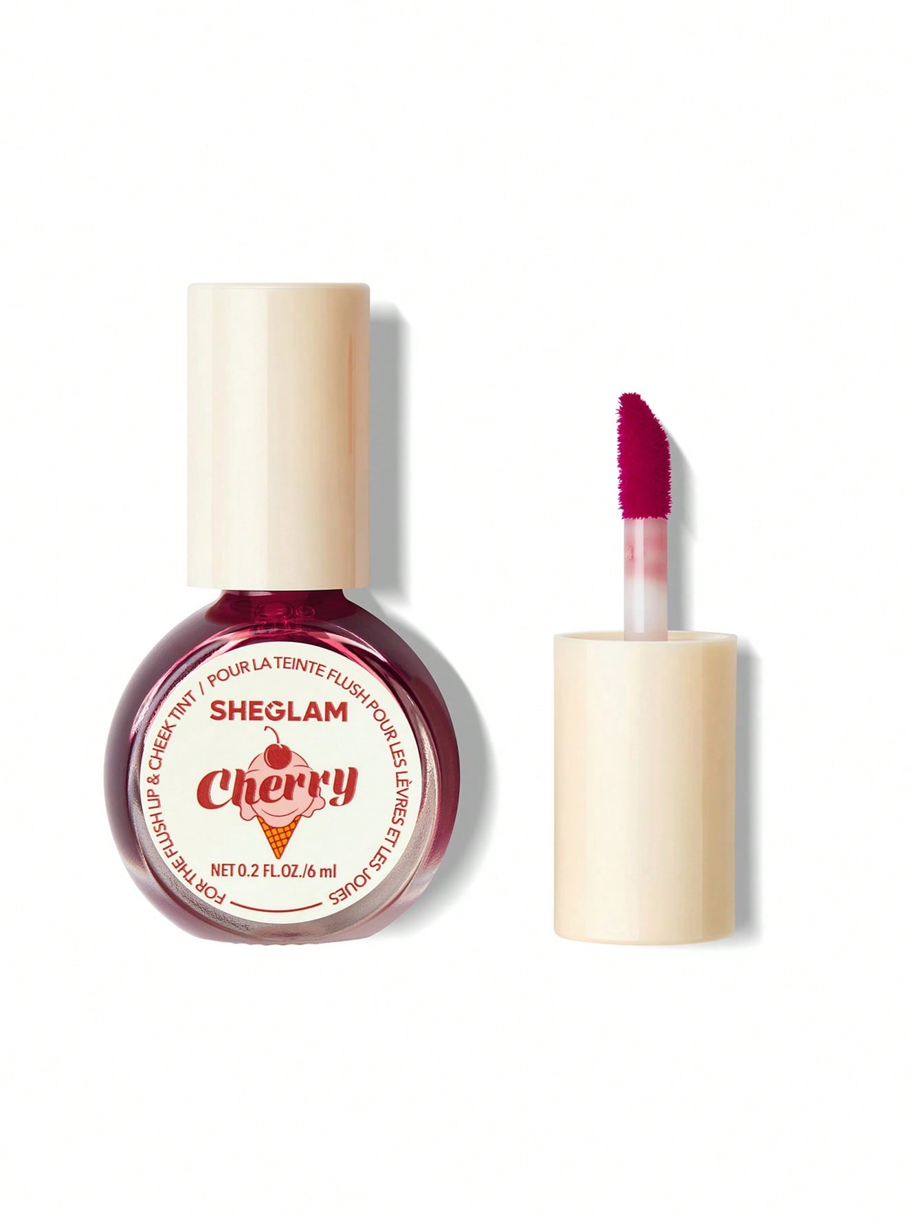 Rubor liquido y labial tinta de labios She Glam For-The-Flush