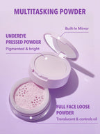 POLVO TRANSLUCIDO SHE GLAM polvo suelto y polvo compacto de varios tonos