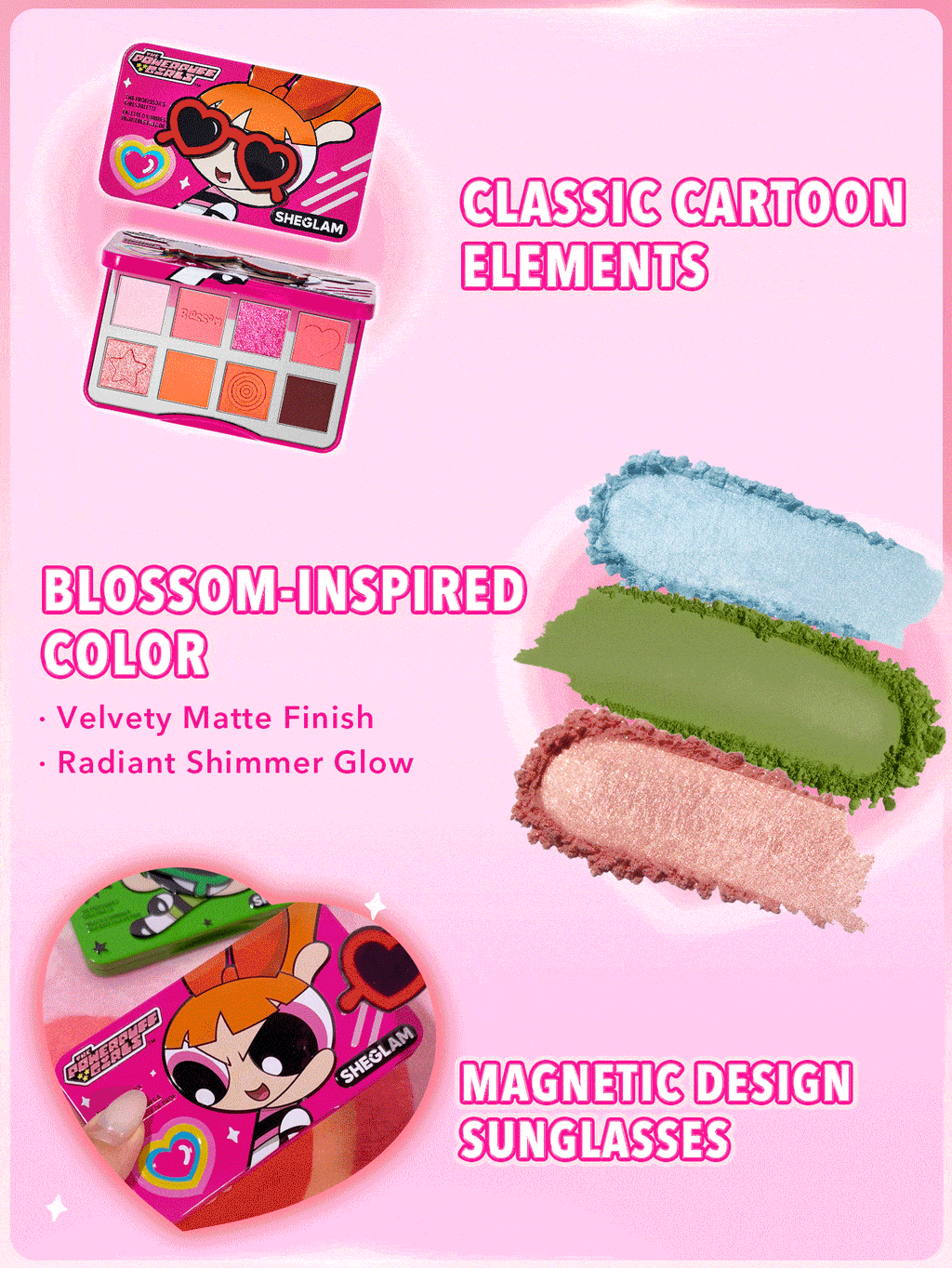Las Chicas Superpoderosas X SHEGLAM Paleta de sombras de Las Chicas