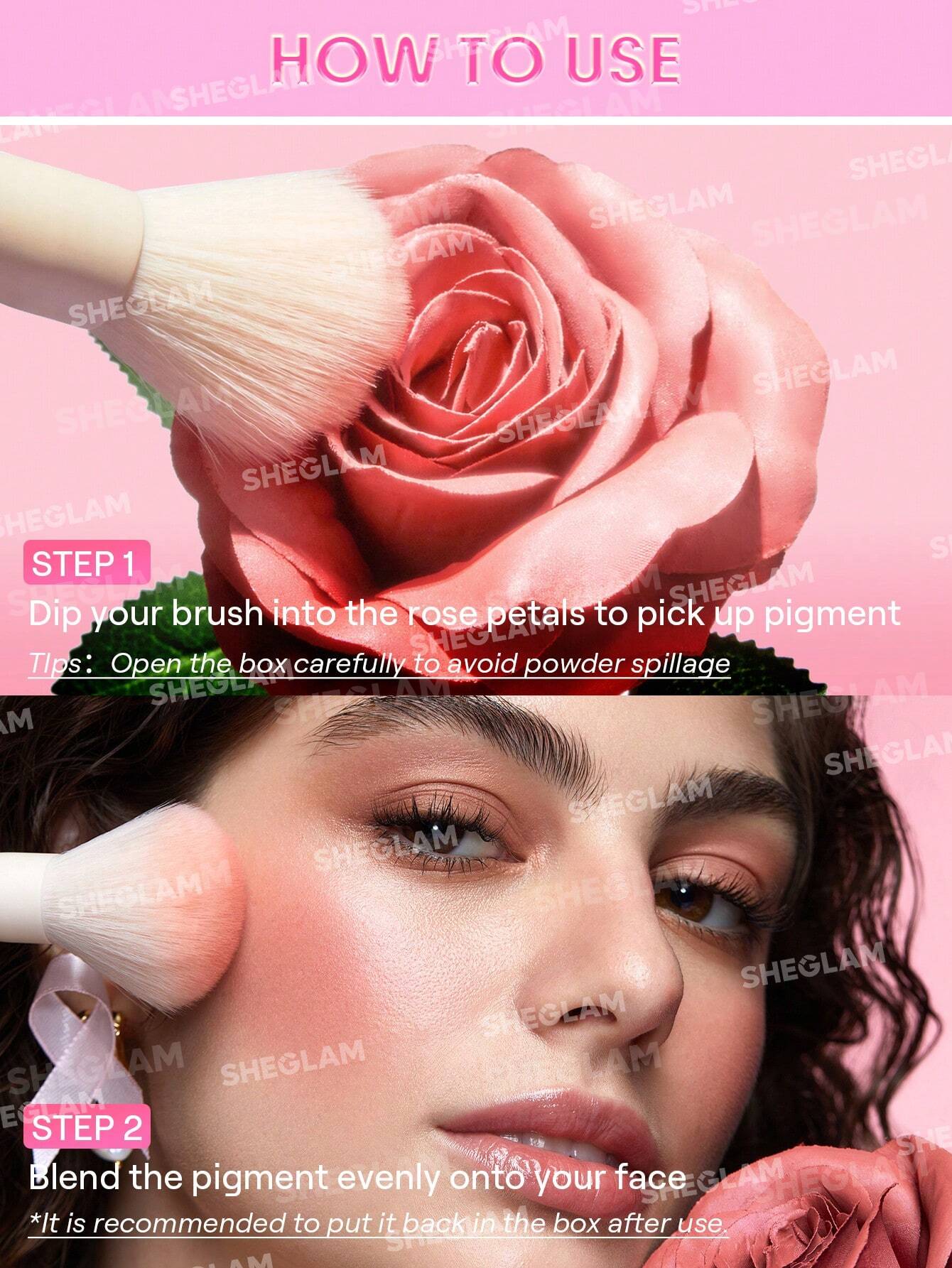 Rubor 3D rosa she glam