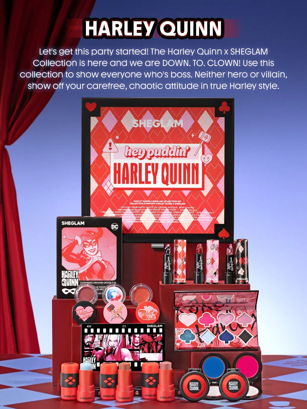 Paleta de sombras Harley Quinn X SHEGLAM Mad Love Color Palette