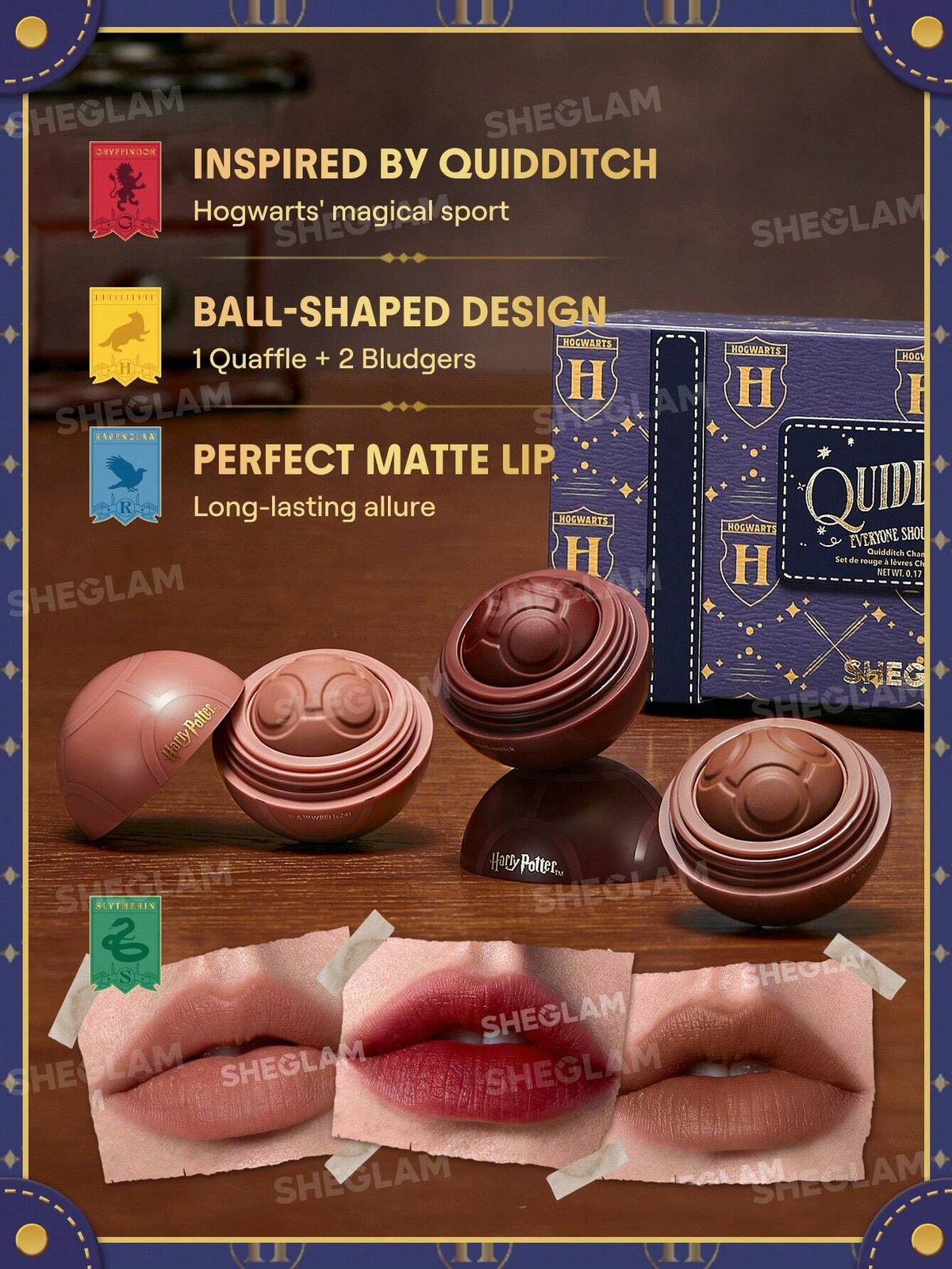 Labiales mate Harry Potter™ X SHEGLAM Juego de labios de campeón de quidditch