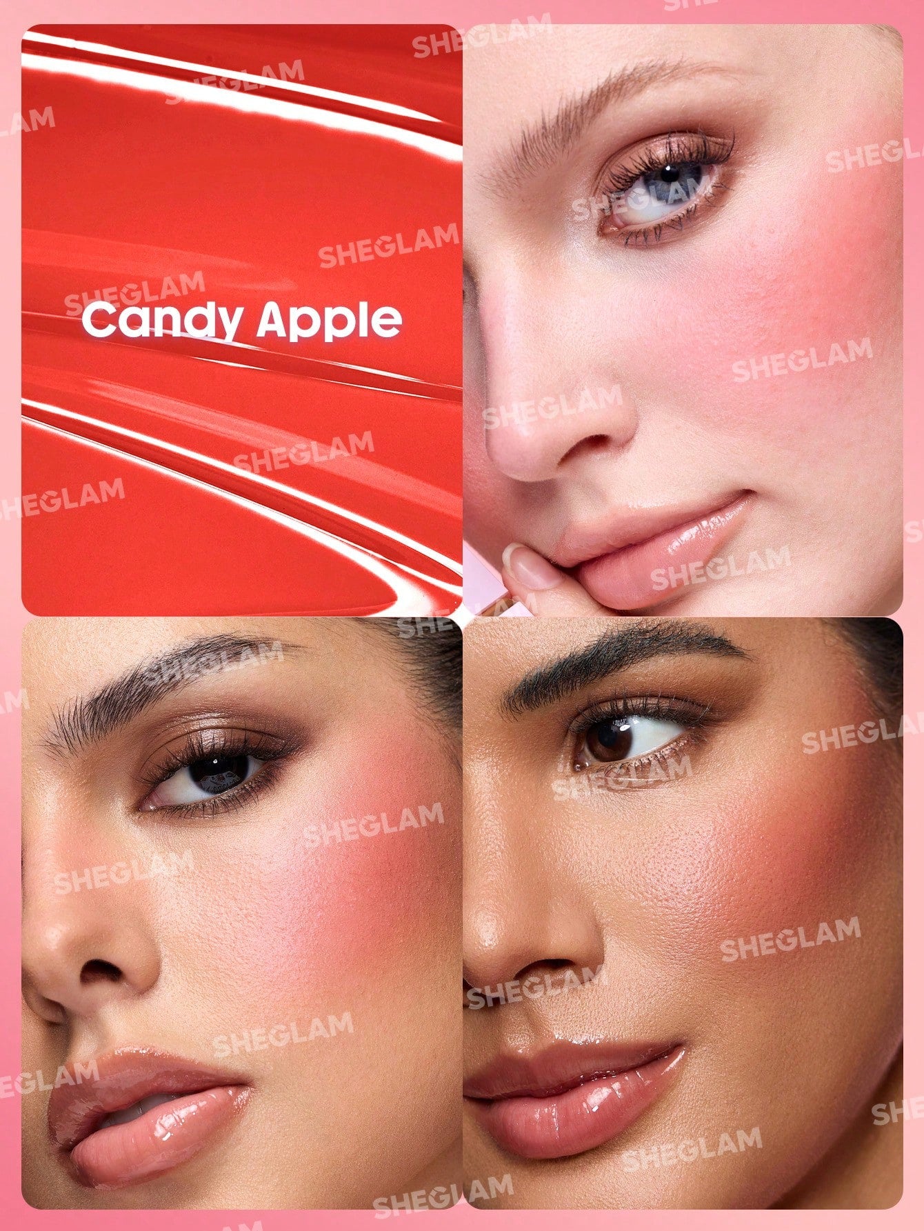 rubor liquido she glam nueva formula nuevos tonos Color Bloom Liquid Blush-Candy Apple