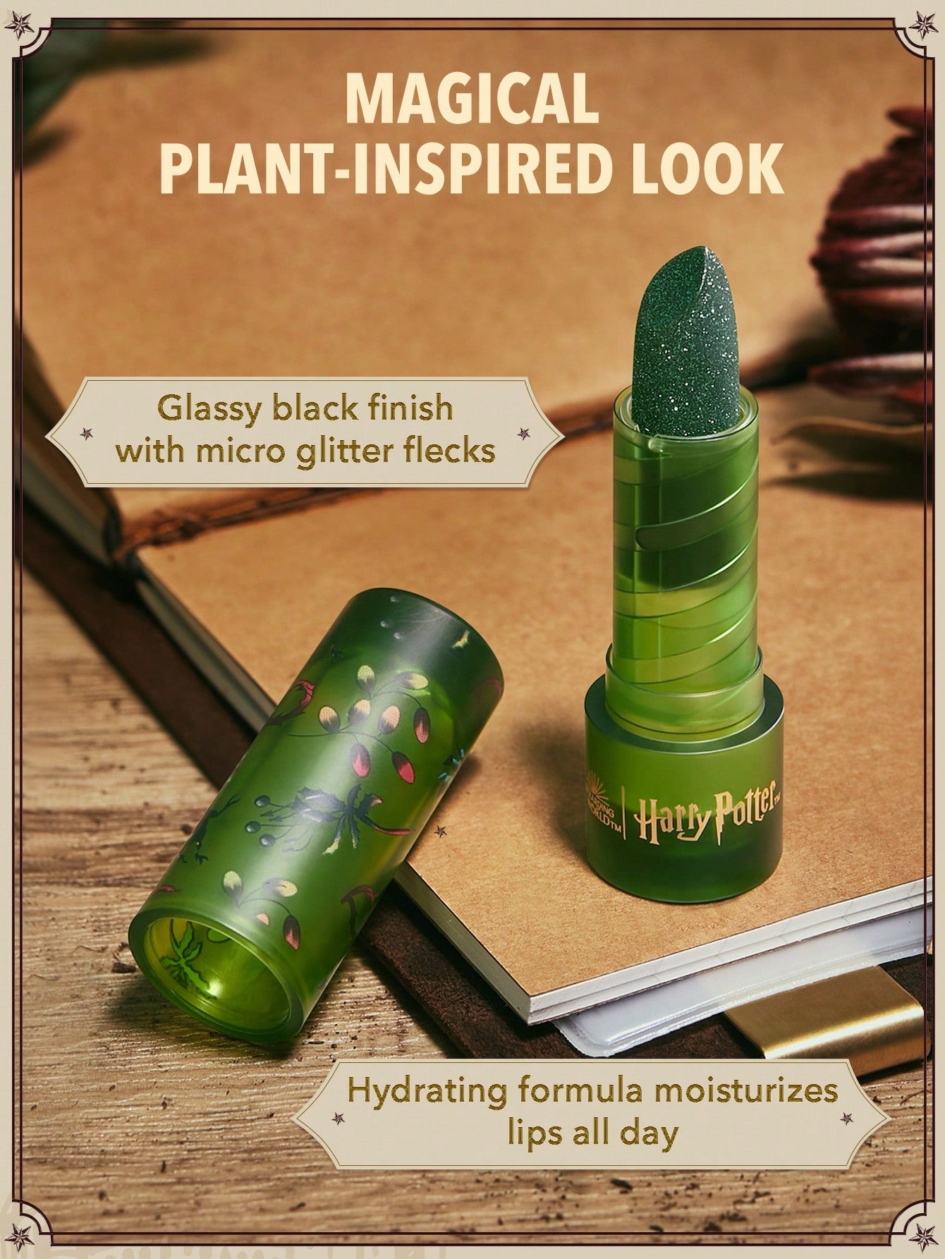 Labial hidratante Harry Potter™ X SHEGLAM Lápiz labial con purpurina de Gifted Herbologist
