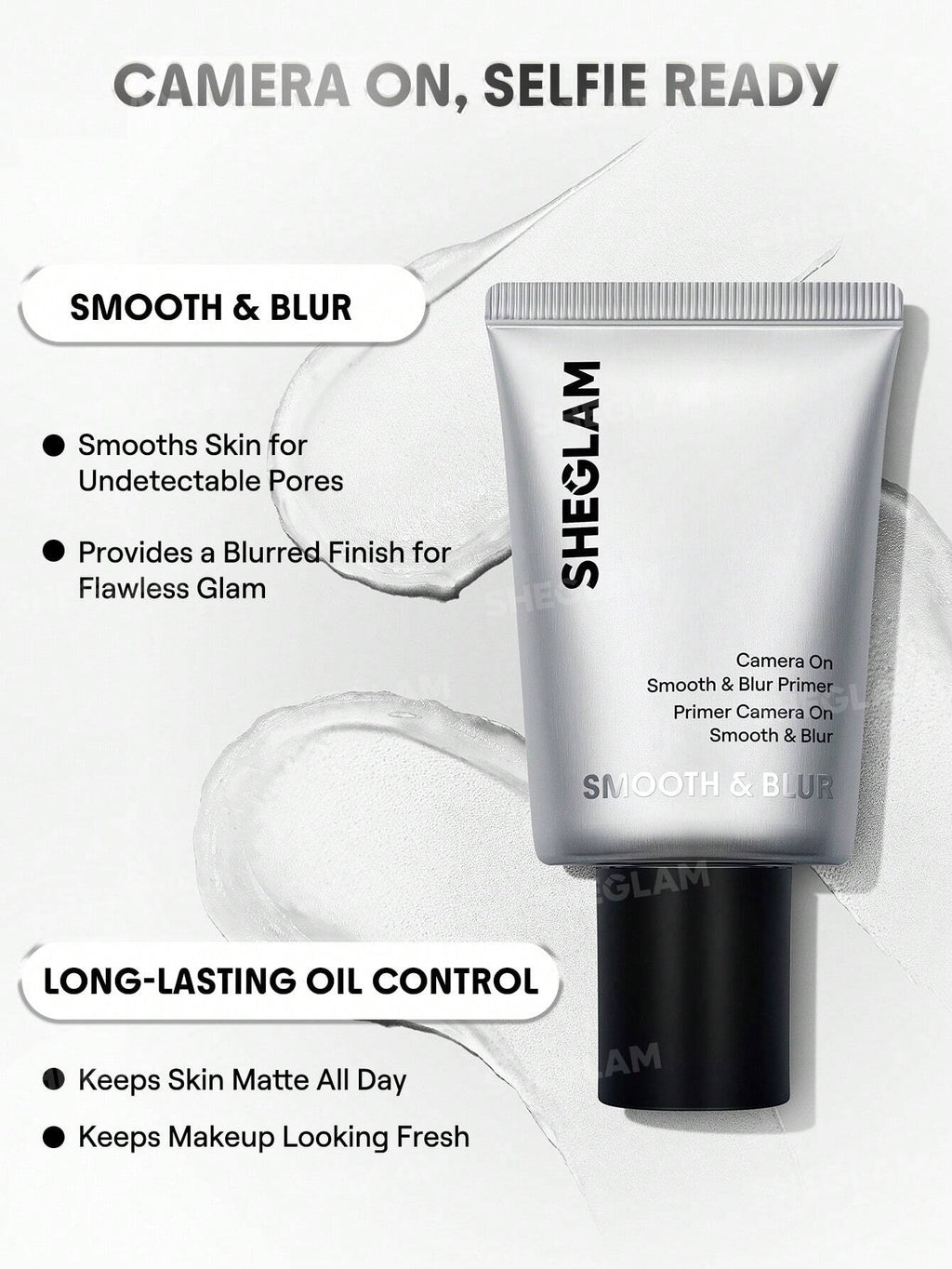 Primer matificante She glam Camera On Suavizante & Difuminador Prebase