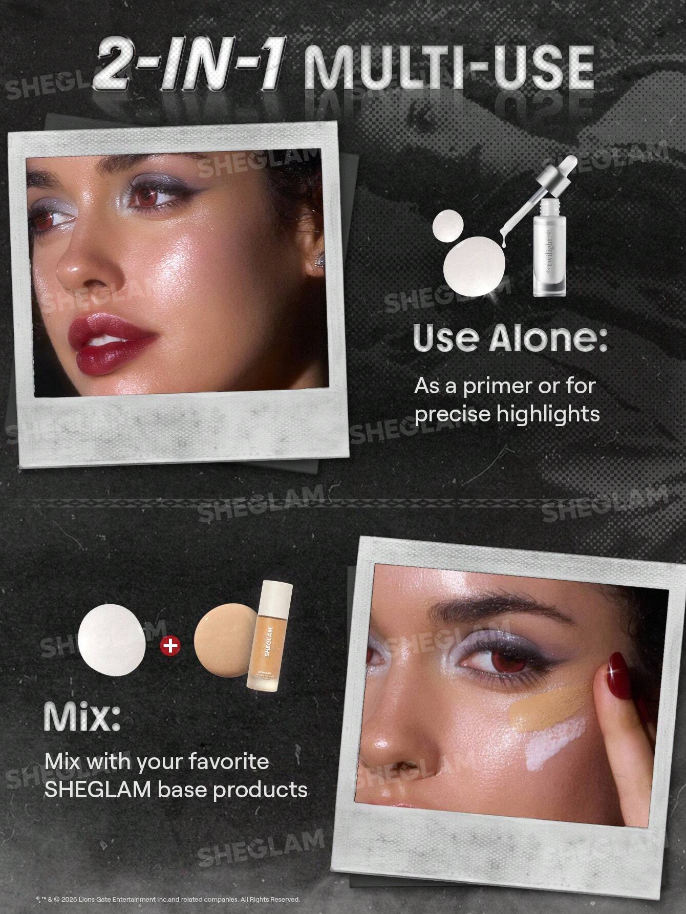 Primer iluminador Crepusculo  Saga The Twilight Saga X SHEGLAM Vamp Skin Gotas Iluminadoras