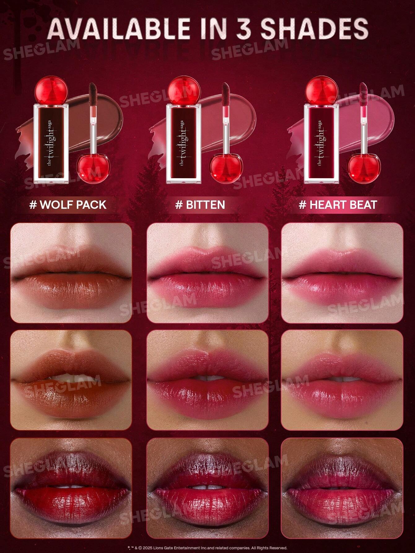 Tinta para labios crepusculo The Twilight Saga X SHEGLAM Immortality Lip Tint-Heart Beat