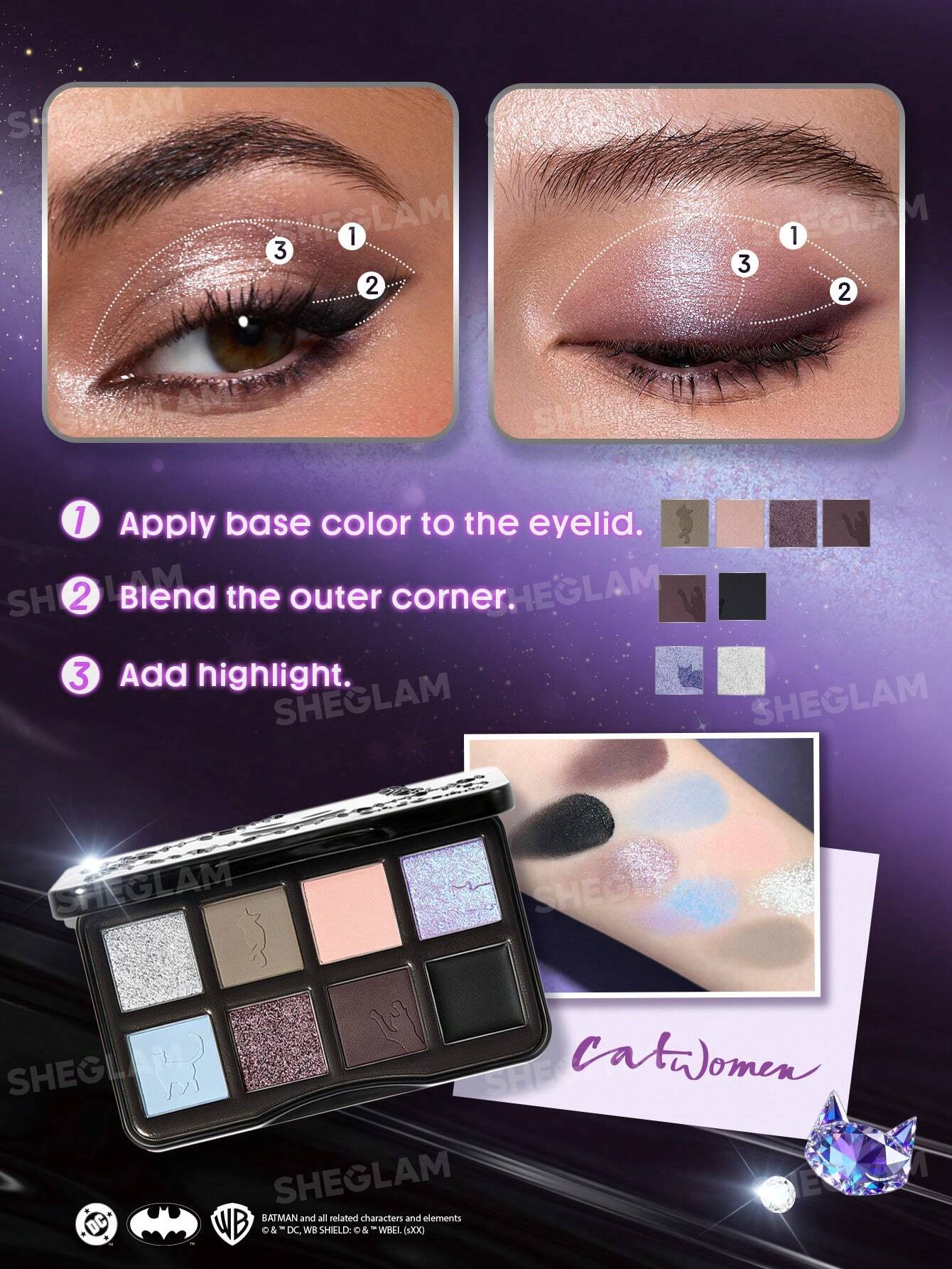 Paleta de sombras  Gatubela CATWOMAN™ | SHEGLAM Feline Fatale Palette