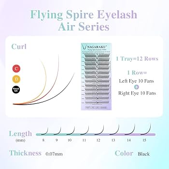 Pestañas nuevas Premade Foxy flying spire Lashes Nagaraku