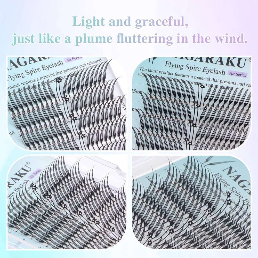 Pestañas nuevas Premade Foxy flying spire Lashes Nagaraku