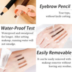 Kit de lapices para diseño de cejas con navajas y afilador