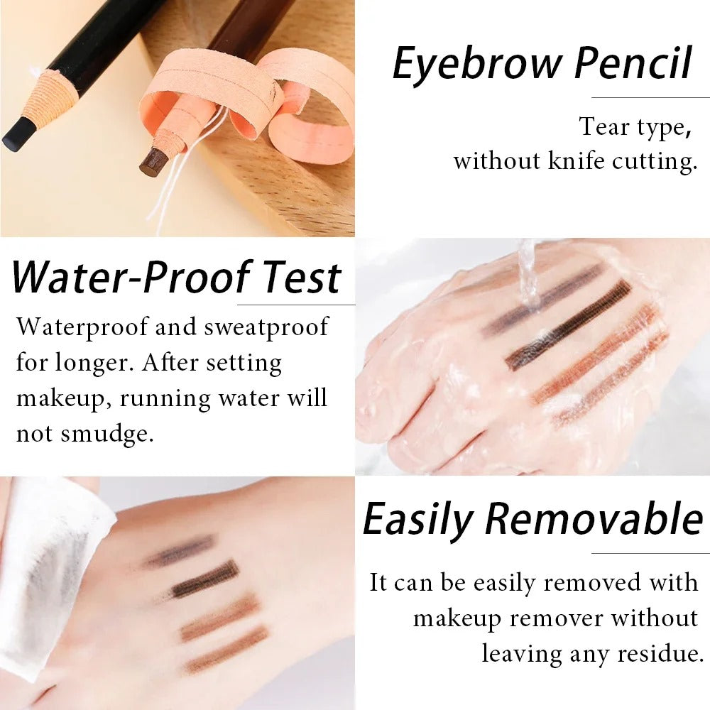 Kit de lapices para diseño de cejas con navajas y afilador