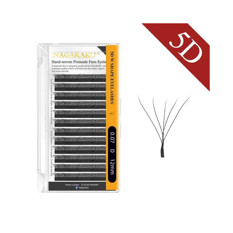 Pestañas Nagaraku 5DW Shape Abanico volumen hawaiiano