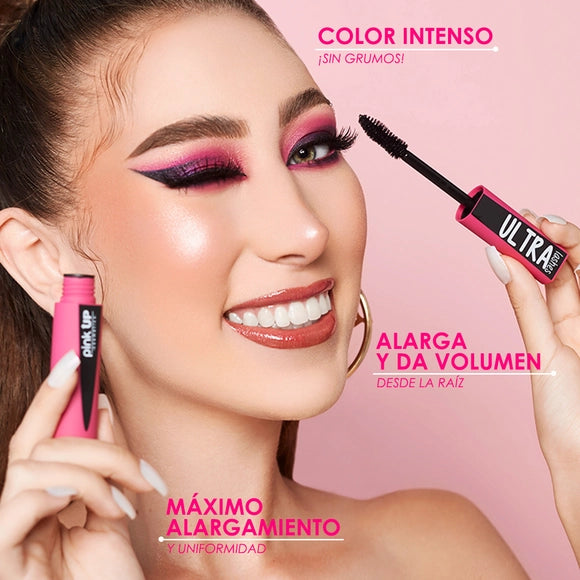 Rimel para pestañas Mascara Ultra Lashes negro Pink up