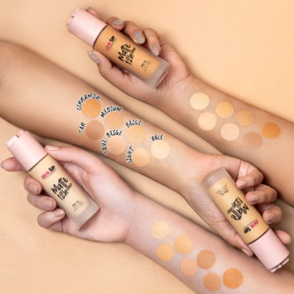 Base de Maquillaje Liquida Matte Cover 12h Pink up