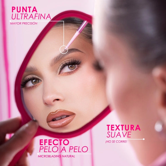 DElineador de cejas lapiz de cera delgado Pink up Micro Fine Brow Pencil