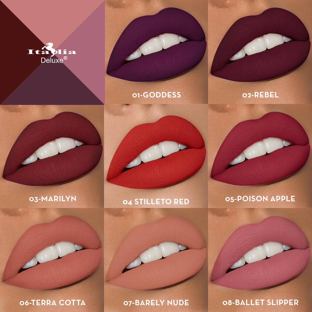 Labiales mousse Matte Italia deluxe todos los tonos