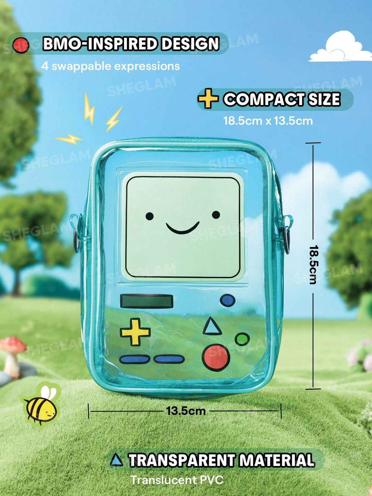 Adventure Time | SHEGLAM Bolsa de maquillaje Be More