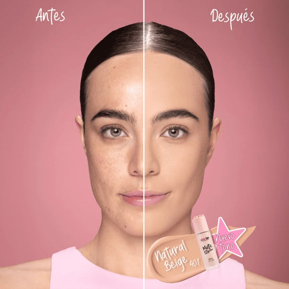Base de Maquillaje Liquida Matte Cover 12h Pink up